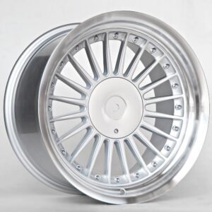 Performance Wheels Steel 8X17 5X120 ET20 74,1 Silver Machined Lip Chrome Rivets