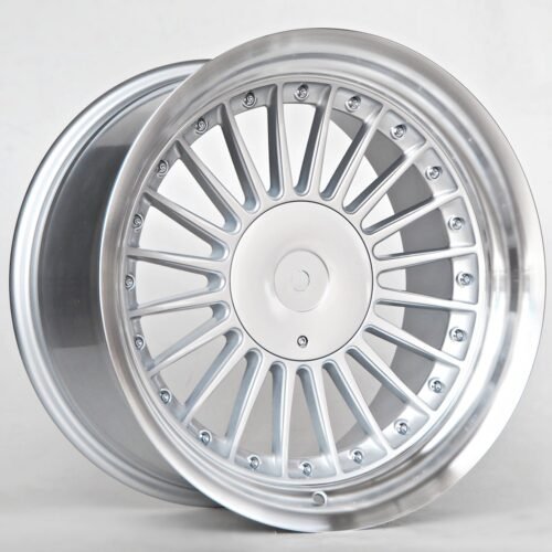 Performance Wheels Steel 8X17 5X120 ET20 74,1 Silver Machined Lip Chrome Rivets