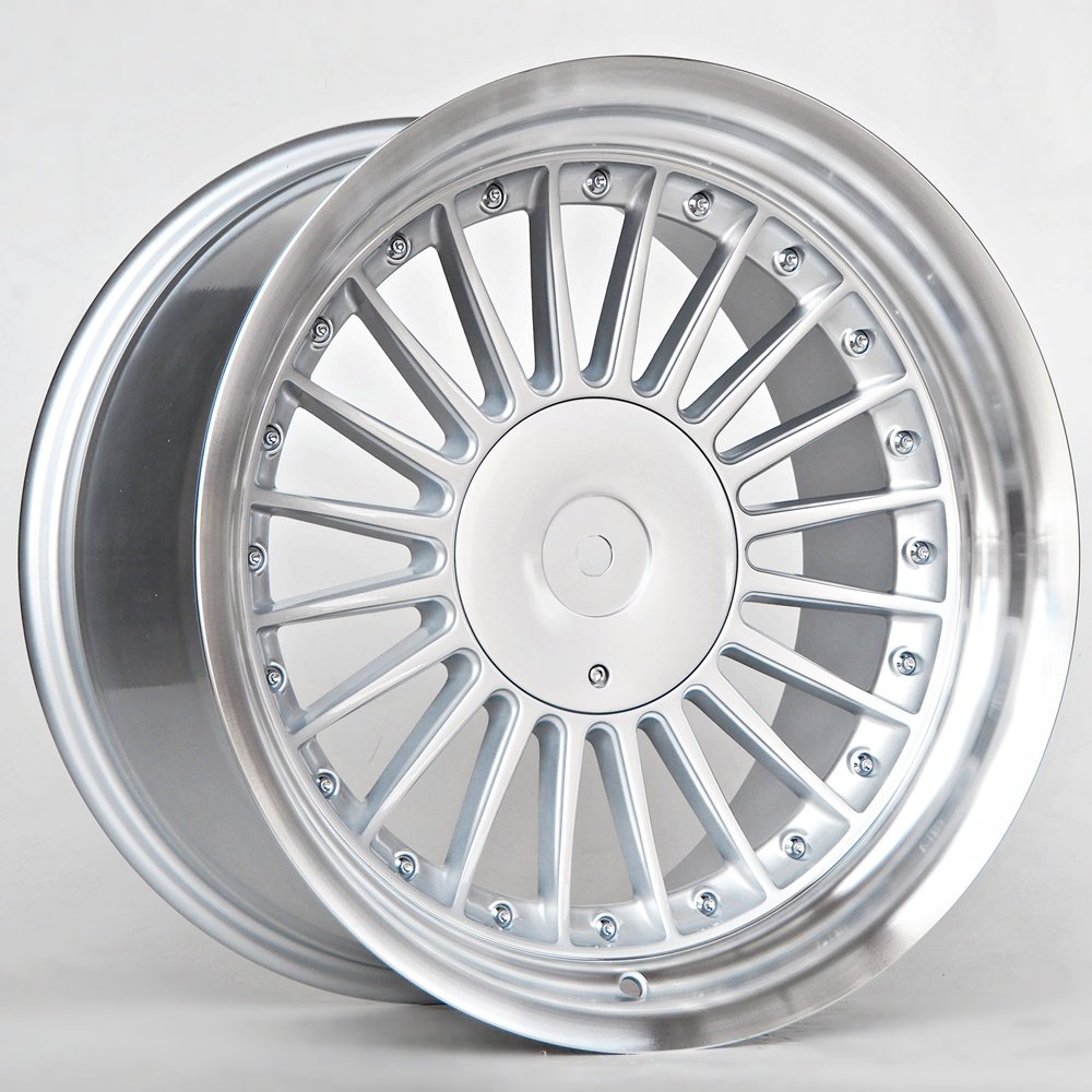 Performance Wheels Steel 8X17 5X120 ET20 74,1 Silver Machined Lip Chrome Rivets