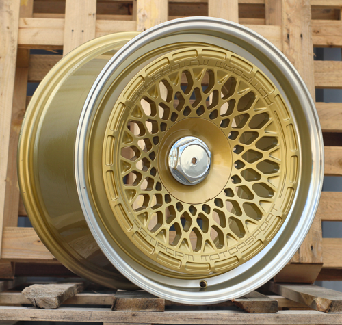 RACINGLINE R18x9.5 10X112/120 ET 35 72.6 1308B Bronze+Polished Lip (YYPL) For RACIN (Z4) (ROTIFORM MOTOSPORT Style Rear+Front)