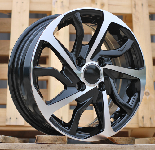RACINGLINE R14x5.5 4X100 ET 43 54.1 B2477 Black Polished (MB) For TOYOT (Z2)