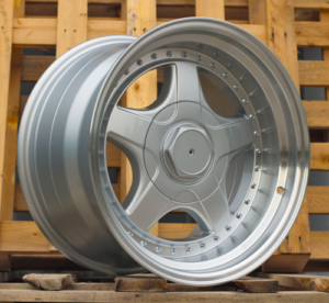 RACINGLINE R17x8.5 5X120 ET 20 74.1 7813F Silver+Polished Lip (SP) For  (Z6) (BBS Style Rear+Front)