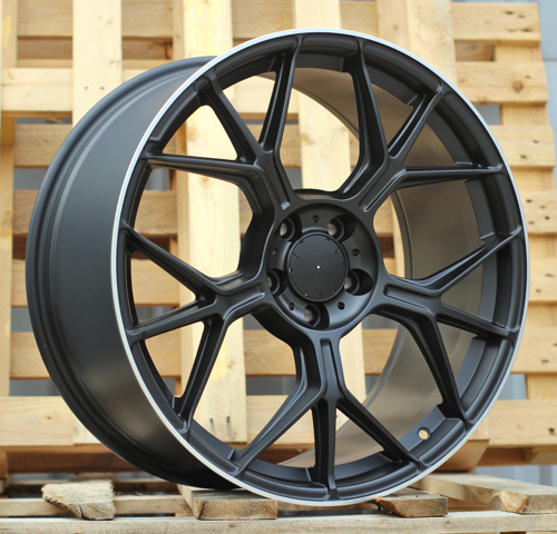 RACINGLINE R20x9.5 5X112 ET 45 66.6 FBX120 Satin Black+Silver Lip (SBSL) For MER (Z5) (HYBRID FORGED Front+Rear)