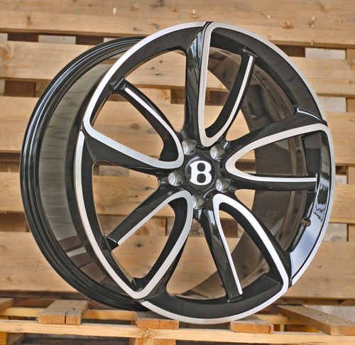 RACINGLINE R21x9.5 5X112 ET 41 57.1 FB0493 Black Polished (MB) For BENTL (K7) (FORGED)