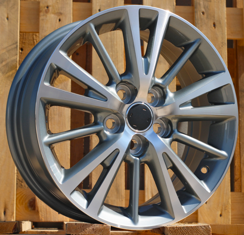 RACINGLINE R16x6.5 5X100 ET 39 54.1 L1051 (IN0099) Grey Polished (MG) For TOYOT (A)