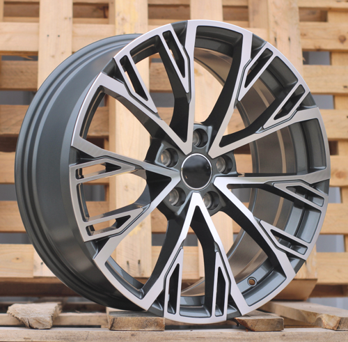 RACINGLINE R18x8 5X112 ET 40 66.5 I5170 (H960F) Grey Polished (MG) For AUD (Z3) (HYBRID FORGED)
