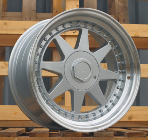 RACINGLINE R17x7.5 5X112 ET 35 66.6 7905F Silver+Polished Lip (SP) For RACIN (Z3) (HARTGE Style Front+Rear)