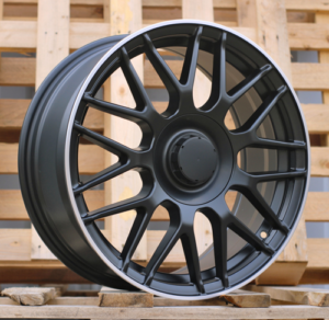 RACINGLINE R17x7.5 5X112 ET 35 66.5 H3368F Black+Polished Lip (BLPL) For MER (Z3) (HYBRID FORGED)