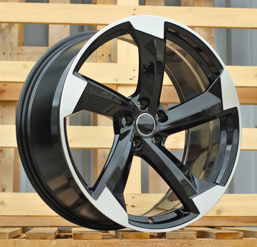 RACINGLINE R19x8.5 5X112 ET 35 66.45 H3388F Black Polished (MB) For AUD (Z3) (HYBRID FORGED)