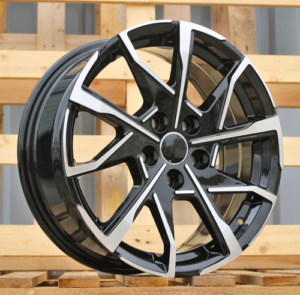 RACINGLINE R17x7 5X114.3 ET 38 60.1 YF1159 (A5911) Black Polished (MB) For TOYOT (P)