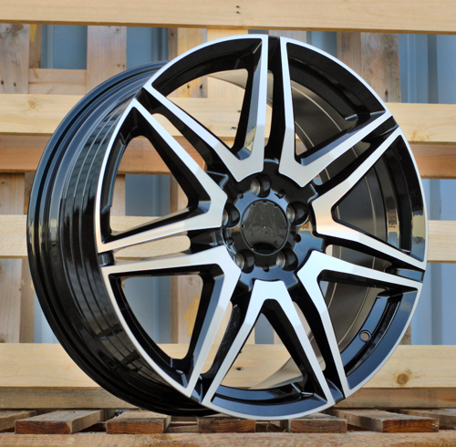 RACINGLINE R19x8 5X112 ET 52 66.6 YF7075 Black Polished (MB) For MER (K8) (HYBRID FORGED (1075 kg)