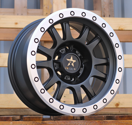 RACINGLINE R16x8 5X139.7 ET M12 110.5 B5944 Black Half Matt+Polished Lip (BLHMPL) For 4X4 (L2)