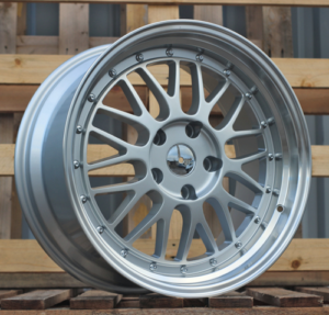 RACINGLINE R18x8 5X120 ET 35 72.6 A1025 Silver Shining+Polished Lip (SSPL) For RACIN (P) (Rear+Front Style BBS)