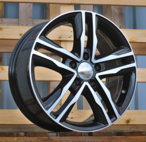 RACINGLINE R17x7.5 5X120 ET 50 65.1 BK424 Black Polished (MB) For VW (P+K2) (max 1250kg)