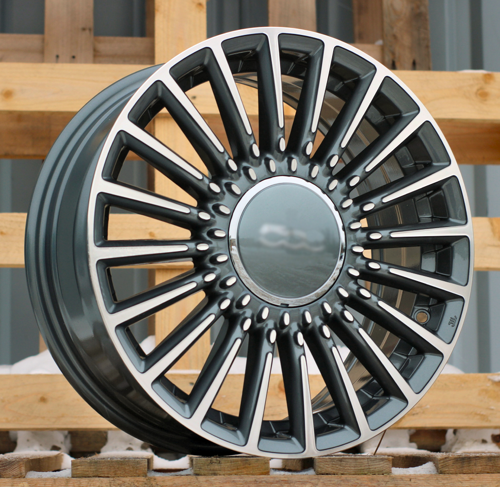 RACINGLINE R16x6.5 4X98 ET 35 58.1 Y1210 Grey Polished (MG) For FIAT (P) (NEW Model 500)