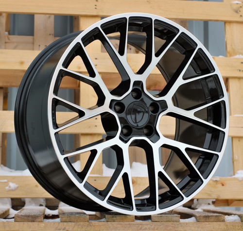 RACINGLINE R20x9 5X112 ET 26 66.5 BK998 Black Polished (MB) For PORCH (Z7) (Rear+Front)