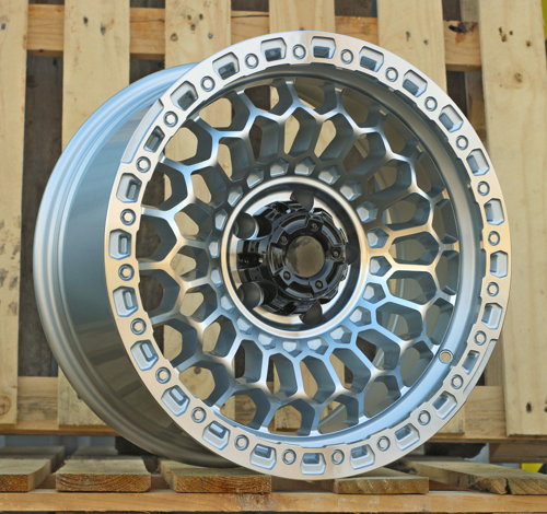 RACINGLINE R17x8.5 5X127 ET M12 71.5 FBX357 Machined Silver (MS) For 4X4 (M) (HYBRID FORGED)