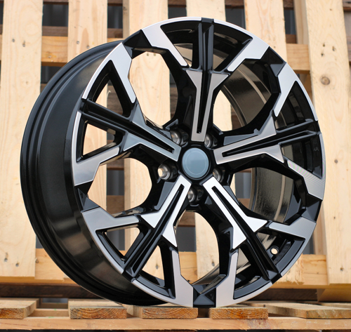 RACINGLINE R18x8 5X112 ET 27 66.6 H3457F (F8735) Black Polished (MB) For  (M) (HYBRID FORGED)