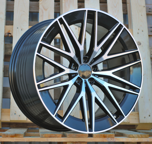 RACINGLINE R22x11.5 5X112 ET 53 66.6 FBX387 Black Polished (MB) For MER (K3) (HYBRID FORGED Rear+Front)