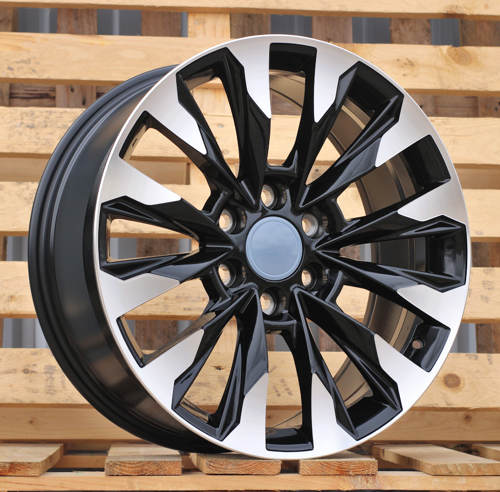 RACINGLINE R20x8.5 5X150 ET 58 110.1 Y0185 (H880FA) Black Polished (MB) For TOYOT (K7) (HYBRID FORGED)