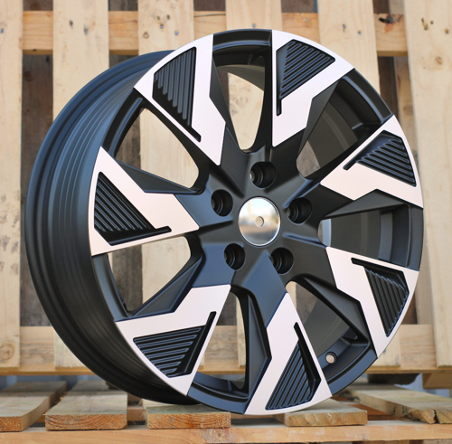 RACINGLINE R17x7 5X114.3 ET 45 66.1 IN3521F Black Polished Half Matt (MBHM) For RENAU (M) (HYBRID FORGED (max 1250kg)