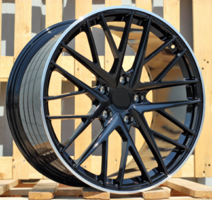 RACINGLINE R21x11.5 5X130 ET 69 71.6 B5541 Black+Polished Lip (BLPL) For PORCH (M) (Rear+Front)