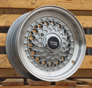 RACINGLINE R13x6 8X100/114.3 ET 25 67.1 L1143 Silver+Polished Lip (SP) For RACIN (R) (BBS Style)