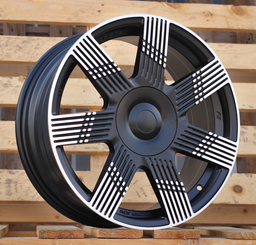 RACINGLINE R17x7 4X98 ET 41 58.1 YF7074 Black Polished Half Matt (MBHM) For FIAT (M) (HYBRID FORGED)