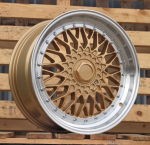 RACINGLINE R18x8 10X112/120 ET 35 72.6 BY479 (XF135) Gold+Polished (YP) For RACIN (P2+R) (BBS Style Rear+Front)