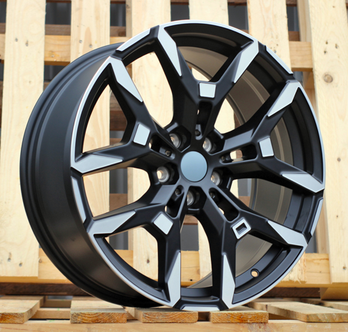 RACINGLINE R19x8 5X112 ET 27 66.6 H3456F Black Polished Half Matt (MBHM) For  (M) (HYBRID FORGED Front+Rear)