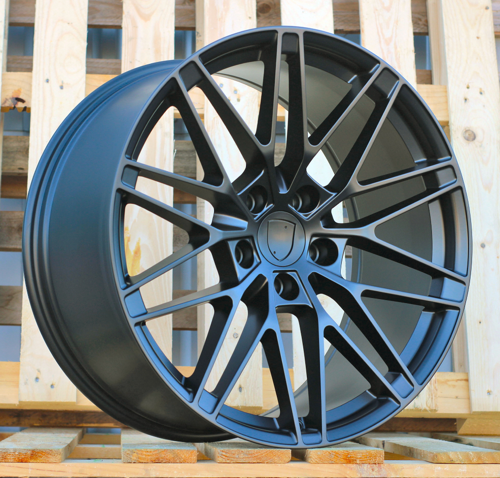 RACINGLINE R21x8.5 5X130 ET 27 66.5 3S1324 Black Half Matt (BLHM) For PORCH (M) (NEW Macan II (XAB) HYBRID FORGED Rear+Front)