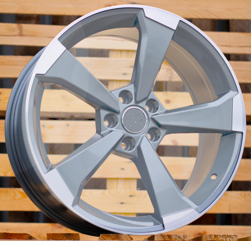 RACINGLINE R17x7.5 5X112 ET 40 66.5 XE351 (YF5436) Grey Polished Half Matt (MGHM) For AUD (Z7) (HYBRID FORGED)