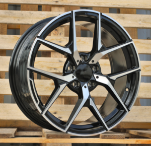 RACINGLINE R18x8 5X112 ET 43 66.6 XE137 (YF5726) Black Polished (MB) For MER (Z3) (HYBRID FORGED)