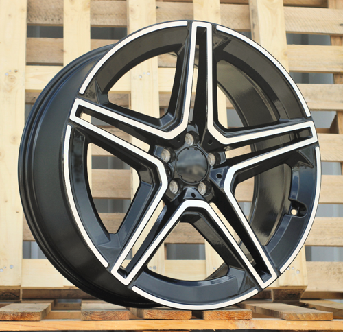 RACINGLINE R22x9.5 5X112 ET 45 66.5 FBX142 (H3067F) Black Polished (MB) For MER (M) (HYBRID FORGED Rear+Front)