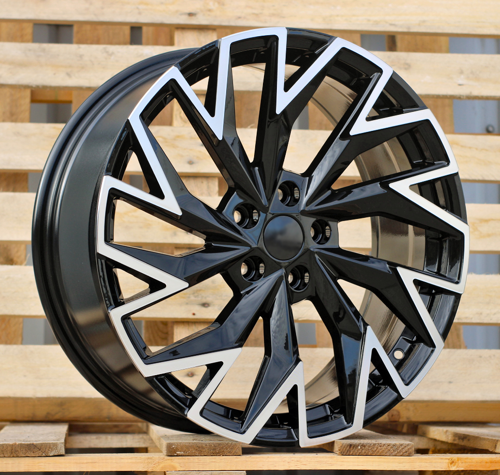 RACINGLINE R18x8 5X112 ET 44 57.1 FBX423 Black Polished (MB) For SKODA (Z3) (HYBRID FORGED)