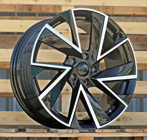 RACINGLINE R18x8 5X112 ET 41 57.1 FE181 (YF5698) Black Polished (MB) For SKODA (A) (HYBRID FORGED)