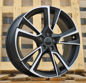 RACINGLINE R17x7 5X100 ET 46 57.1 IN3627F (YF5767) Black Polished Half Matt (MBHM) For SKODA (Z5) (HYBRID FORGED)