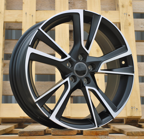 RACINGLINE R17x7 5X100 ET 46 57.1 IN3627F (YF5767) Black Polished Half Matt (MBHM) For SKODA (Z5) (HYBRID FORGED)