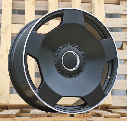 RACINGLINE R22x10 5X112 ET 42 66.6 BYF3111 Black Half Matt+Polished Lip (BLHMPL) For MER (Z1) (HYBRID FORGED)
