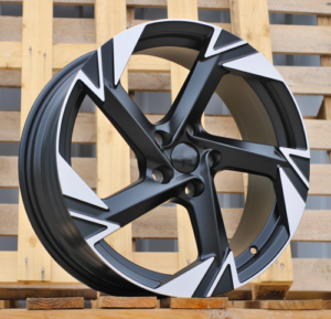 RACINGLINE R18x7.5 5X112 ET 45 57.1 YF5754 Black Polished Half Matt (MBHM) For VW (Z5) (HYBRID FORGED)