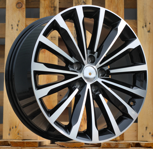RACINGLINE R18x8 5X112 ET 44 57.1 F1526 (YF0458) Black Polished (MB) For SKODA (K7) (HYBRID FORGED)