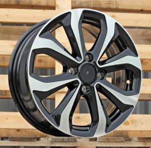 RACINGLINE R15x6 4X100 ET 45 54.1 XF275 Black Polished (MB) For HYUND (P1)