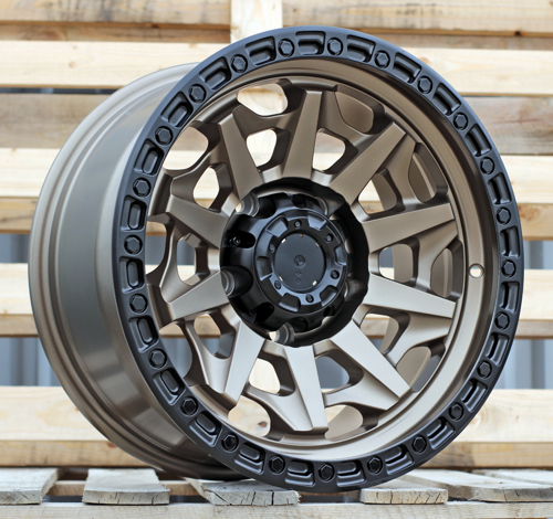 RACINGLINE R17x8.5 5X150 ET M12 110.5 H1031 Matt Bronze + Black Lip (YYMBL) For 4X4 (P2)