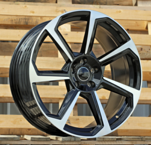RACINGLINE R20x8.5 5X112 ET 30 66.5 B5213 (YF7070) Black Polished (MB) For AUD (K7) (HYBRID FORGED)