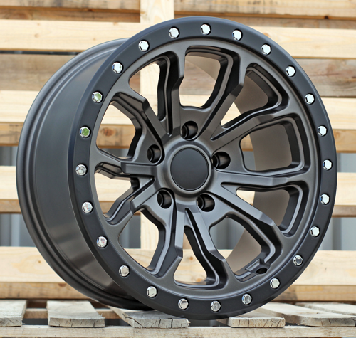 RACINGLINE R17x8.5 5X127 ET M12 71.5 H5073 Matt Gray + Black Lip (MGMBL) For 4X4 (P2)