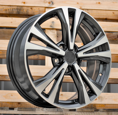 RACINGLINE R18x7 5X114.3 ET 45 66.1 A5832 (H653F) Grey Polished (MG) For NISS (K8) (HYBRID FORGED)