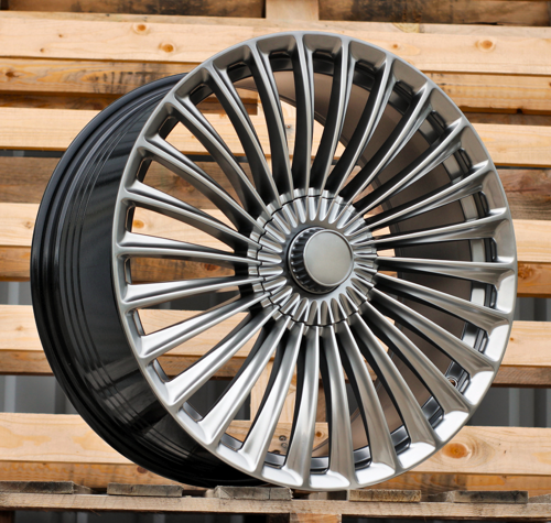 RACINGLINE R20x9.5 5X112 ET 43.5 66.6 FBX202 Hyper Black (HB) For MER (P2) (HYBRID FORGED Rear+Front)