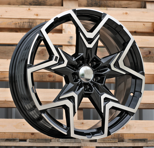 RACINGLINE R20x8 5X112 ET 46 66.6 HF5223 Black Partial Polished (BP) For  (P2) (HYBRID FORGED  X2)
