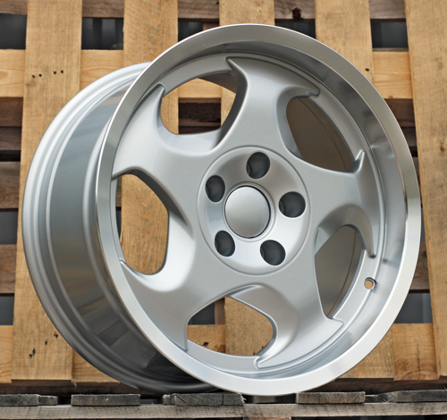RACINGLINE R17x8 5X120 ET 15 74.1 B2418 Silver+Polished Lip (SP) For  (Z1) (Front Left)
