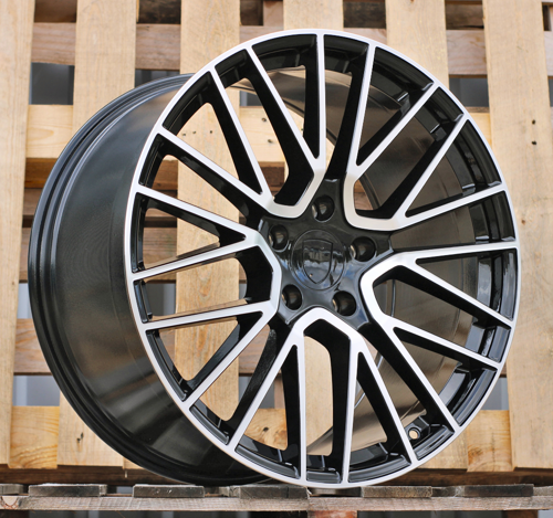 RACINGLINE R21x11 5X130 ET 58 71.6 FE179 (HP704F) Black Polished (MB) For PORCH (Z3) (HYBRID FORGED Rear+Front)